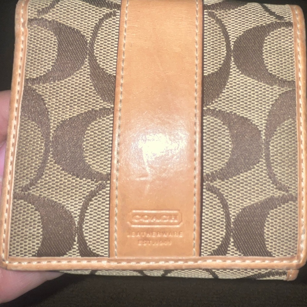 Coach Brown and Tan Wallet
